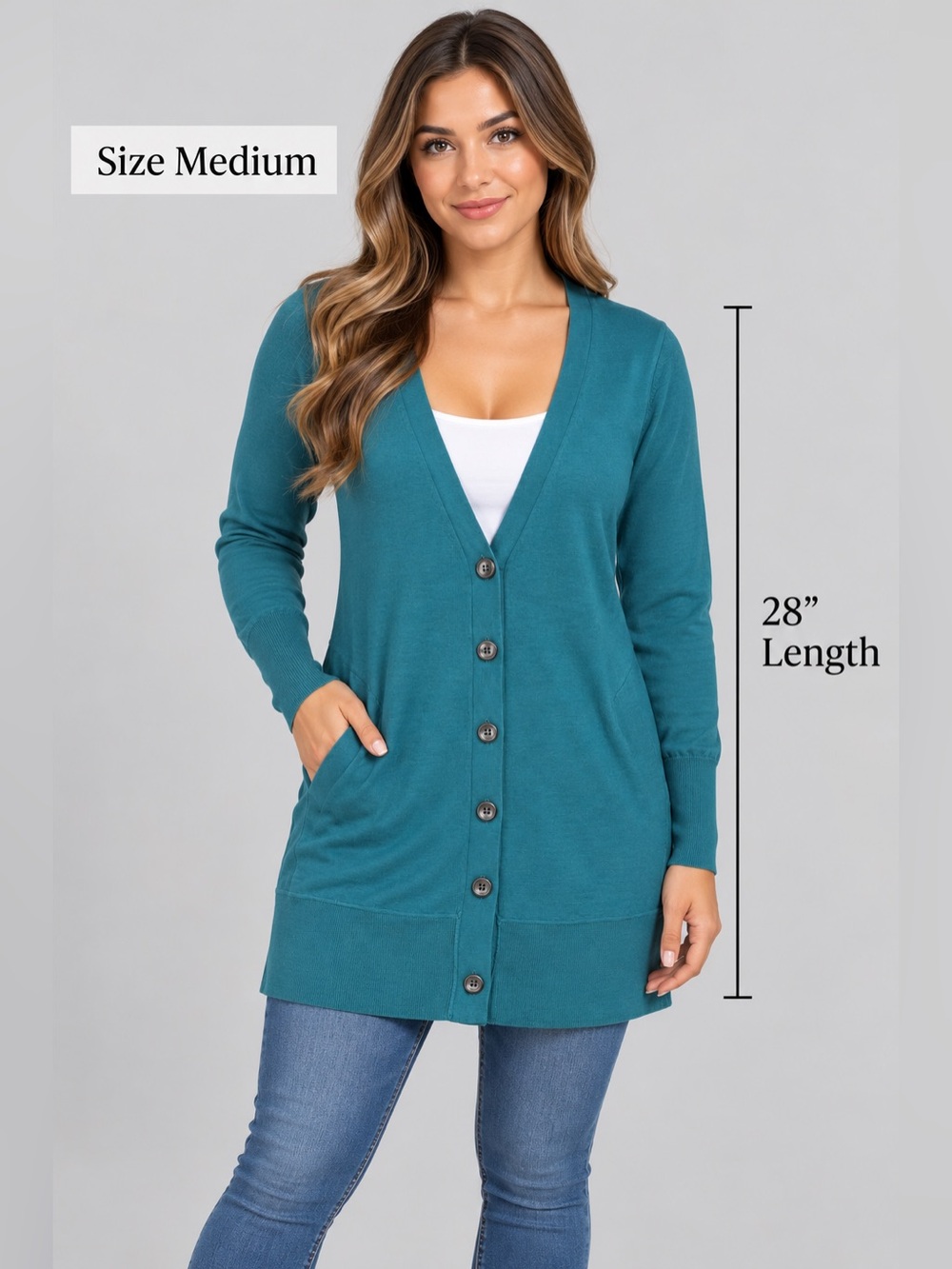 J.Crew Women's Long Sleeve Top - Size Medium
- Teal Blue